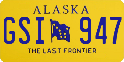 AK license plate GSI947