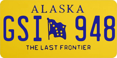 AK license plate GSI948