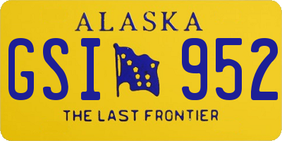 AK license plate GSI952