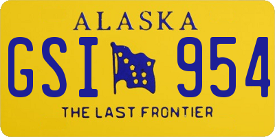 AK license plate GSI954