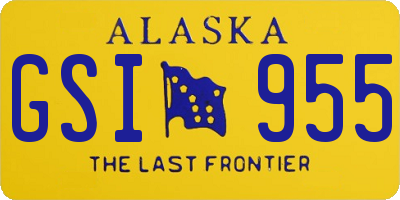 AK license plate GSI955