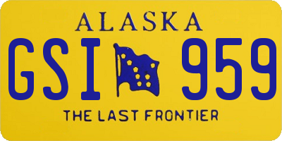 AK license plate GSI959