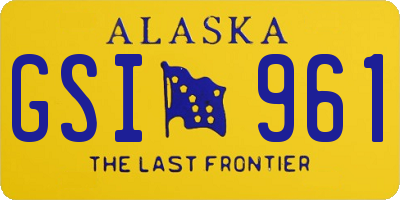 AK license plate GSI961