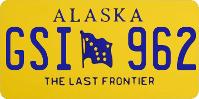 AK license plate GSI962