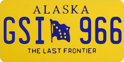AK license plate GSI966
