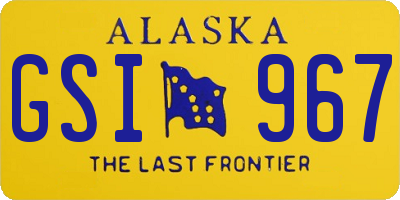 AK license plate GSI967