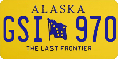 AK license plate GSI970