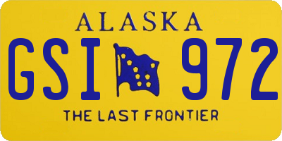 AK license plate GSI972