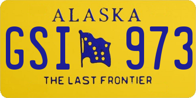 AK license plate GSI973