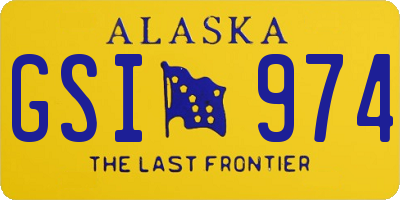 AK license plate GSI974