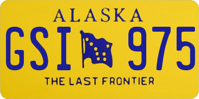 AK license plate GSI975