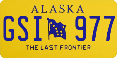 AK license plate GSI977