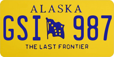 AK license plate GSI987