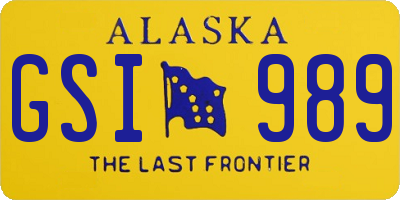 AK license plate GSI989