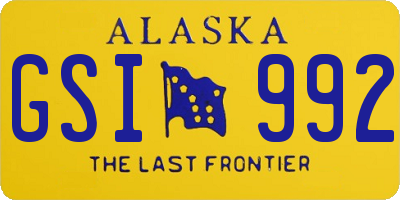 AK license plate GSI992