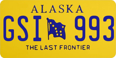 AK license plate GSI993