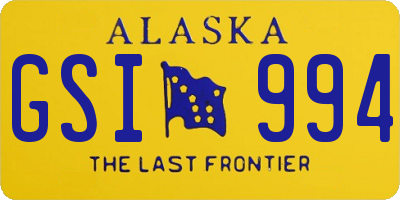 AK license plate GSI994