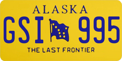 AK license plate GSI995