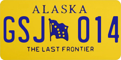 AK license plate GSJ014