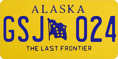 AK license plate GSJ024