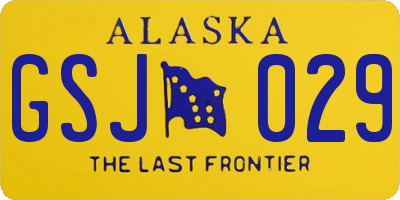 AK license plate GSJ029