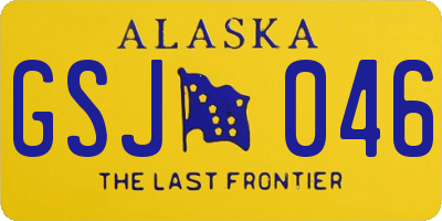 AK license plate GSJ046