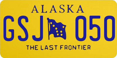 AK license plate GSJ050