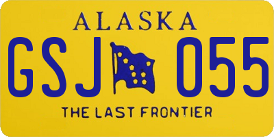 AK license plate GSJ055