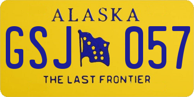 AK license plate GSJ057