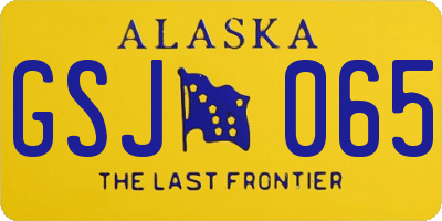 AK license plate GSJ065