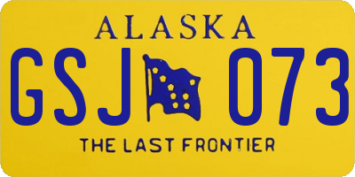 AK license plate GSJ073