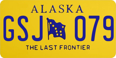 AK license plate GSJ079