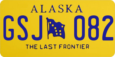 AK license plate GSJ082