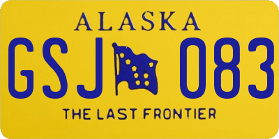 AK license plate GSJ083