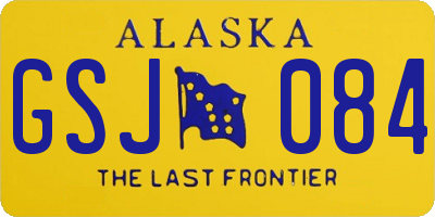 AK license plate GSJ084