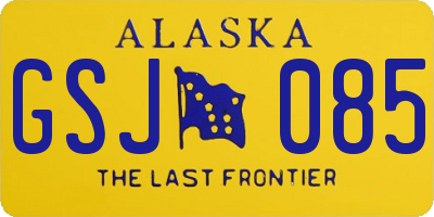 AK license plate GSJ085