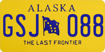 AK license plate GSJ088