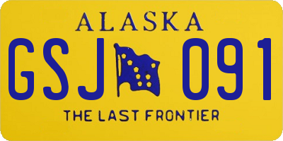 AK license plate GSJ091