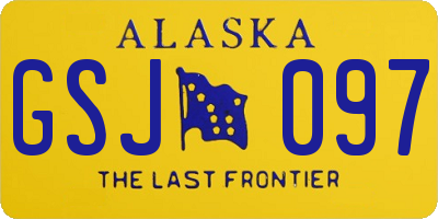 AK license plate GSJ097