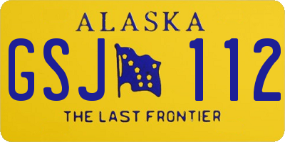 AK license plate GSJ112