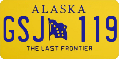 AK license plate GSJ119