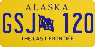 AK license plate GSJ120