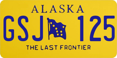 AK license plate GSJ125