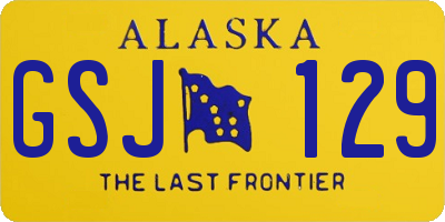 AK license plate GSJ129