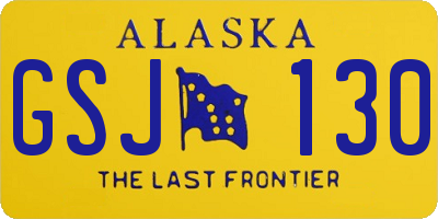 AK license plate GSJ130