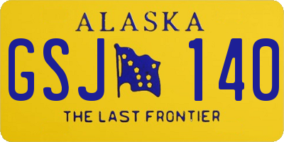 AK license plate GSJ140