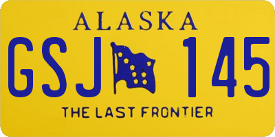 AK license plate GSJ145