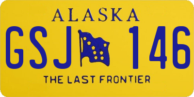 AK license plate GSJ146