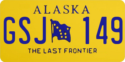AK license plate GSJ149