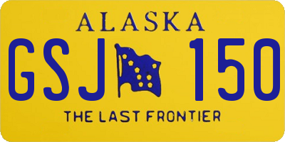 AK license plate GSJ150